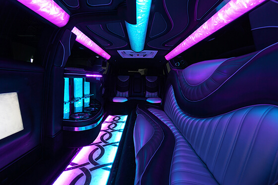 limousine with custom seating