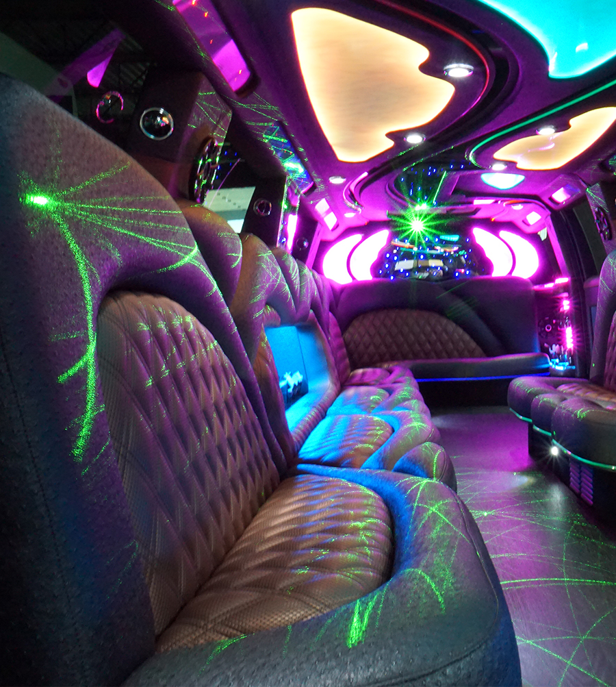 limousine with laser lights