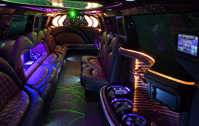 dark limo interior